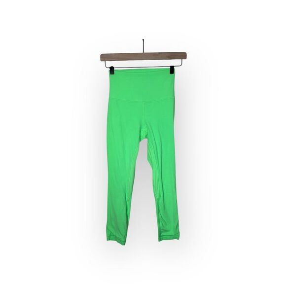 Lululemon Align High-Rise Crop 23" in Pistachio Lime Green Double Lined - Size 4 - Picture 7 of 10